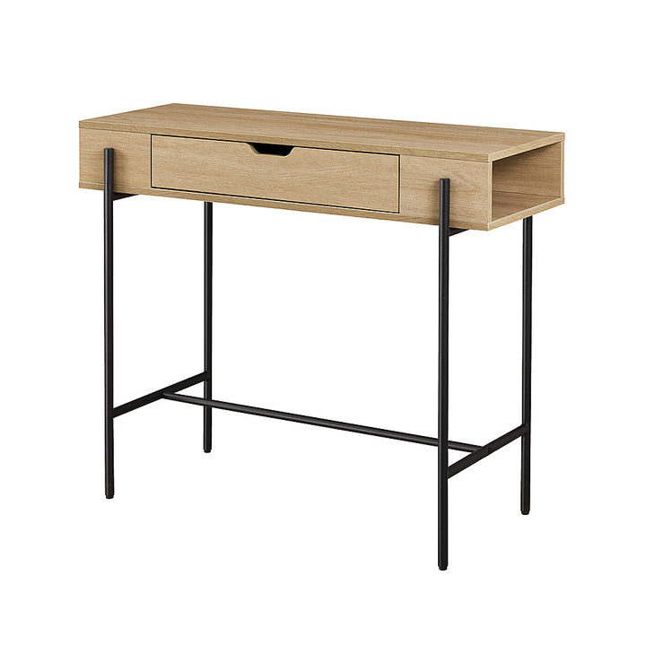 Walker Edison - Modern 1-Drawer Entry Table - Coastal Oak_1
