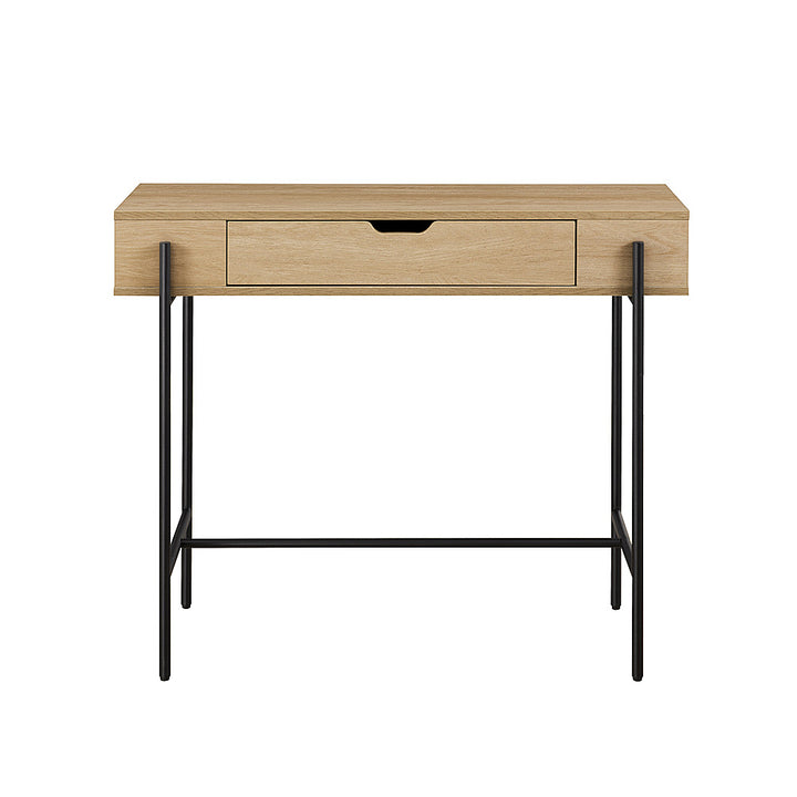 Walker Edison - Modern 1-Drawer Entry Table - Coastal Oak_0