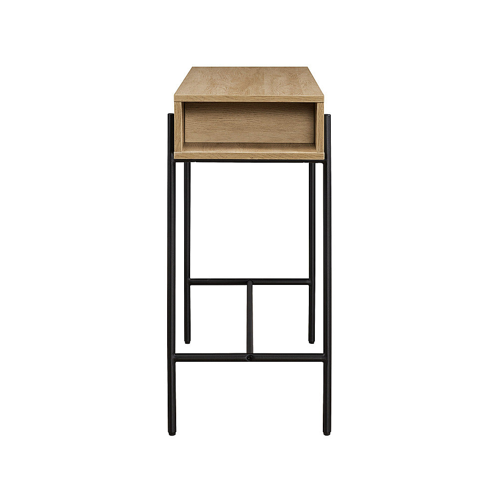 Walker Edison - Modern 1-Drawer Entry Table - Coastal Oak_6