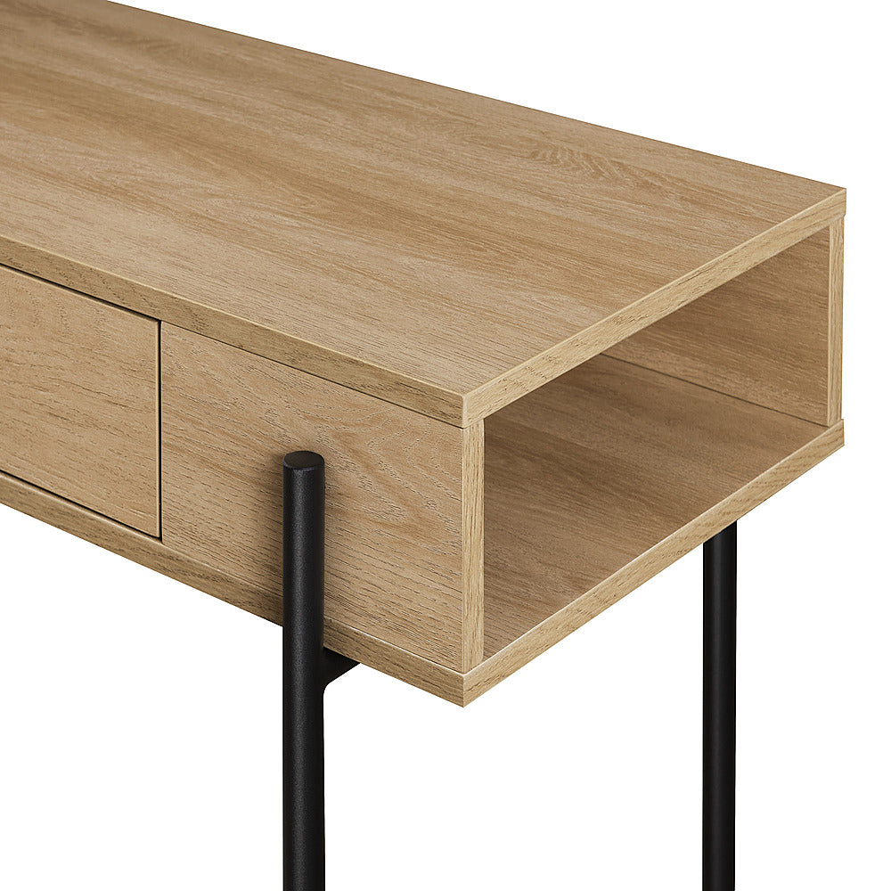 Walker Edison - Modern 1-Drawer Entry Table - Coastal Oak_7
