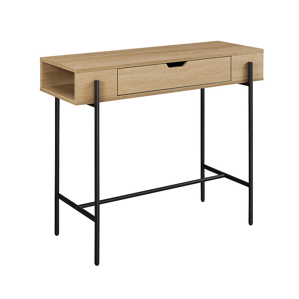 Walker Edison - Modern 1-Drawer Entry Table - Coastal Oak_2