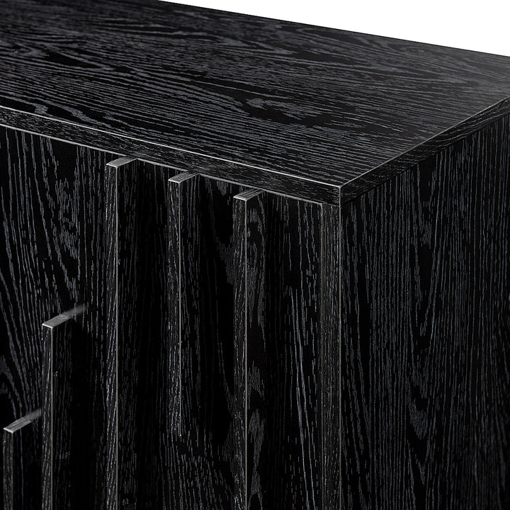 Walker Edison - Contemporary Art Deco Vertical Detail Sideboard - Black_7