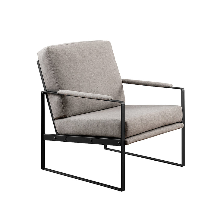 Walker Edison - Modern Metal-Arm Accent Chair - Mushroom_2