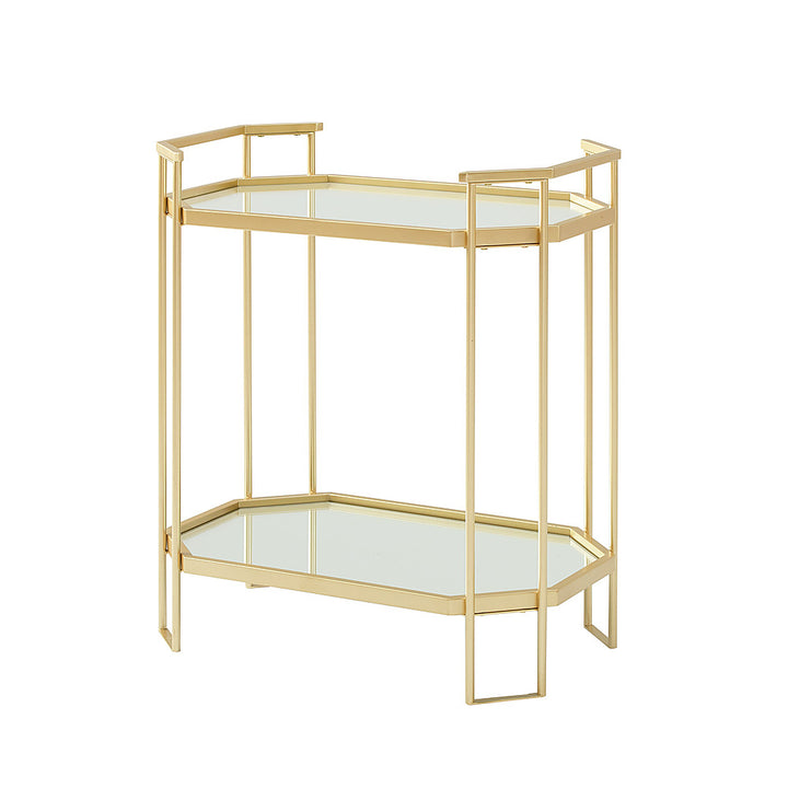Walker Edison - Glam Mirrored Accent Table - Gold_1