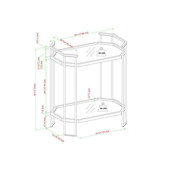 Walker Edison - Glam Mirrored Accent Table - Gold_11