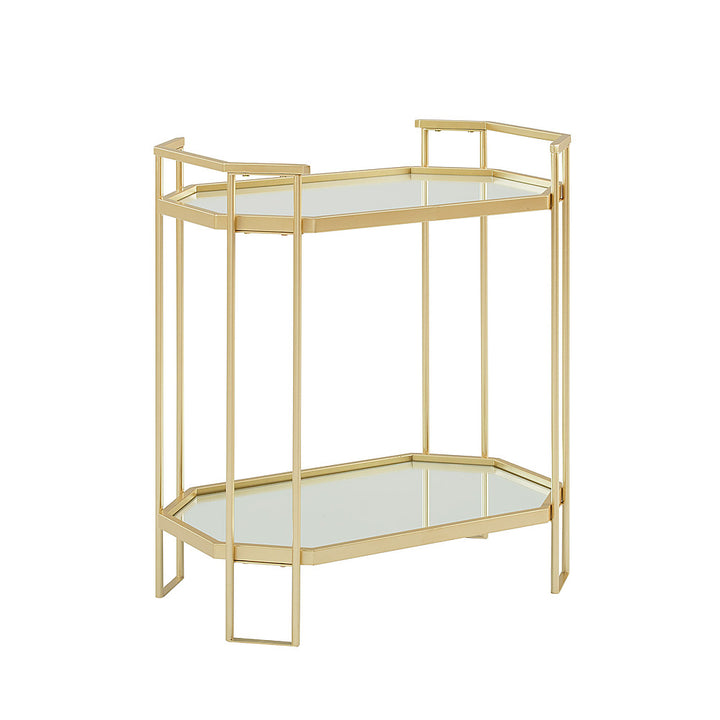 Walker Edison - Glam Mirrored Accent Table - Gold_2