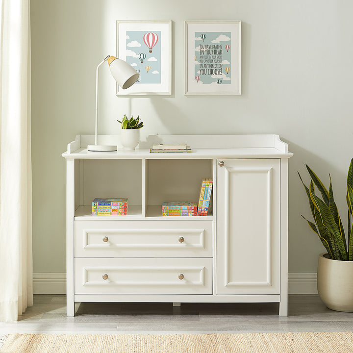 Walker Edison - Transitional 1-Cabinet 2-Drawer Children’s Dresser - Solid White_10