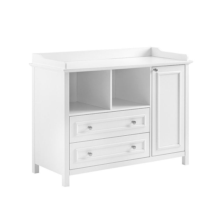 Walker Edison - Transitional 1-Cabinet 2-Drawer Children’s Dresser - Solid White_2