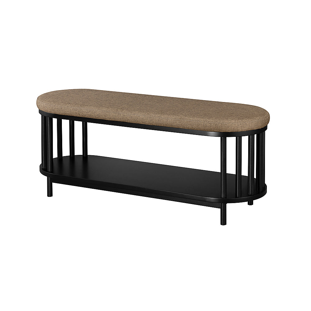 Walker Edison - Modern Upholstered Bench - Black_1