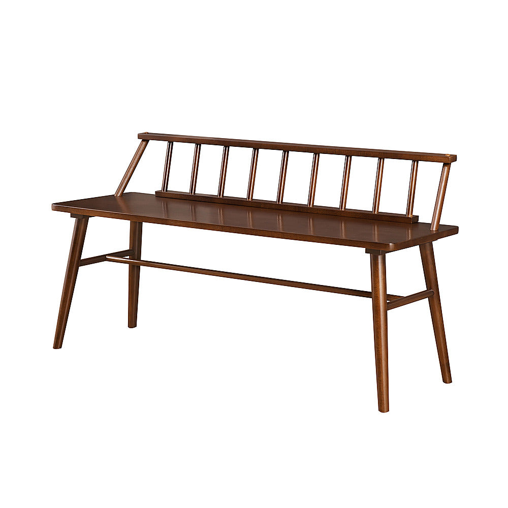 Walker Edison - Contemporary Low-Back Spindle Bench - Walnut_1