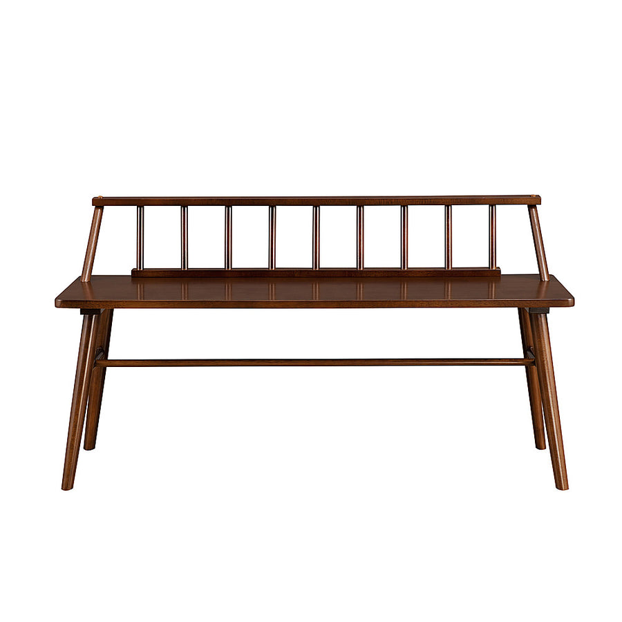 Walker Edison - Contemporary Low-Back Spindle Bench - Walnut_0