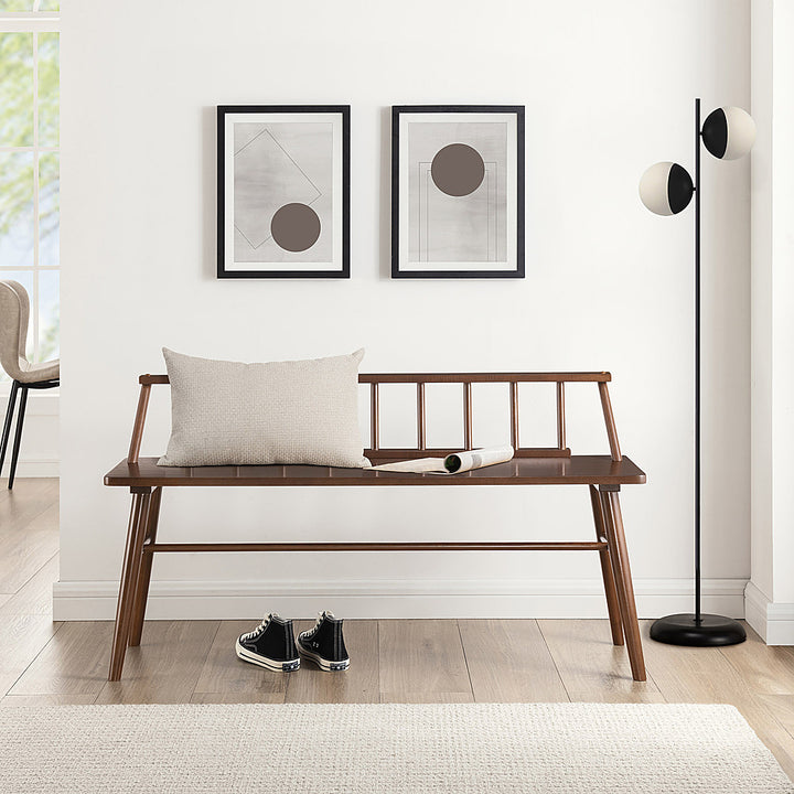 Walker Edison - Contemporary Low-Back Spindle Bench - Walnut_9