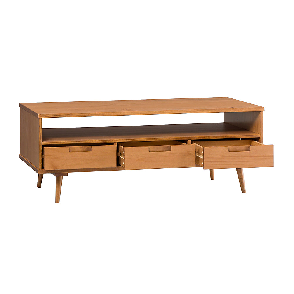 Walker Edison - Mid-Century Modern Minimalist Solid Wood Storage Coffee Table - Caramel_6