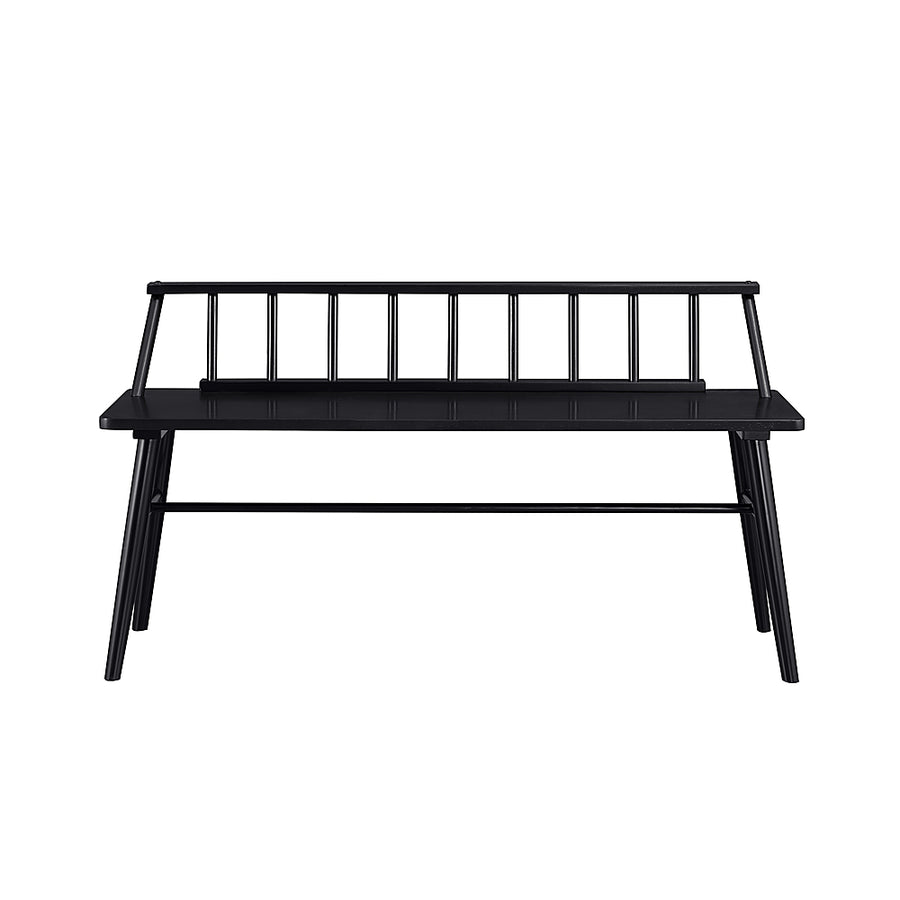 Walker Edison - Contemporary Low-Back Spindle Bench - Black_0