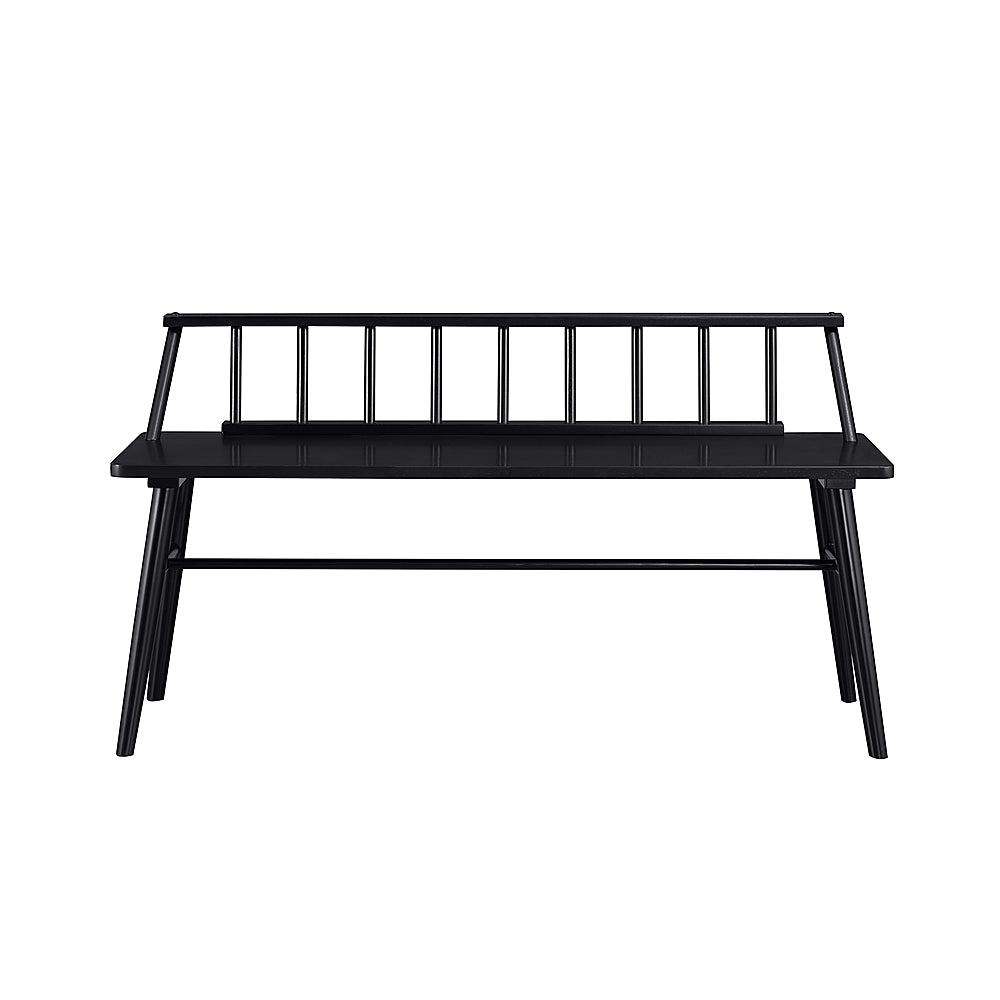 Walker Edison - Contemporary Low-Back Spindle Bench - Black_0