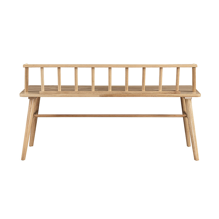 Walker Edison - Contemporary Low-Back Spindle Bench - Natural_5