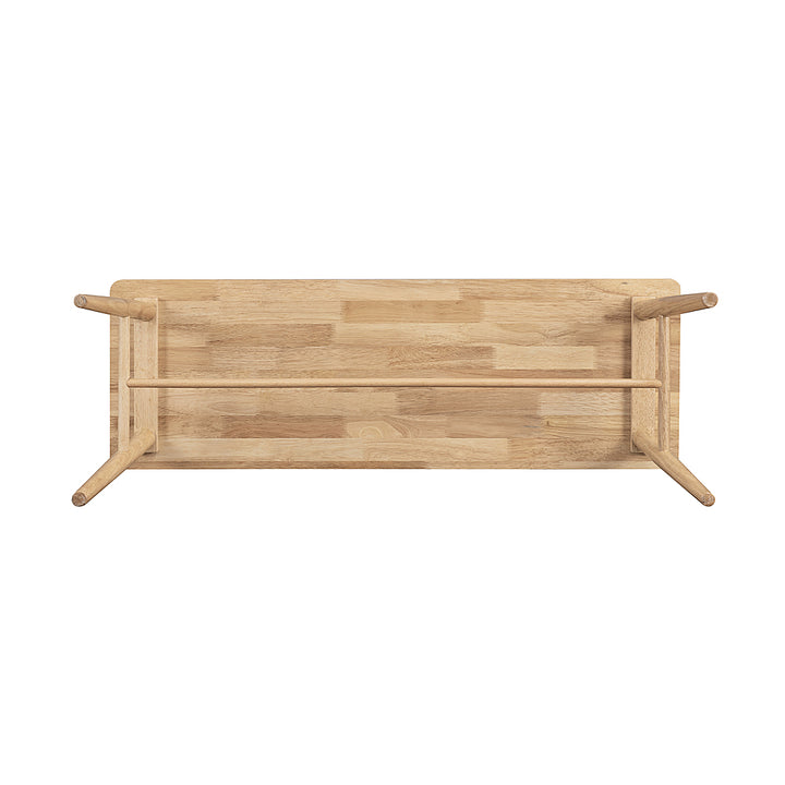 Walker Edison - Contemporary Low-Back Spindle Bench - Natural_8