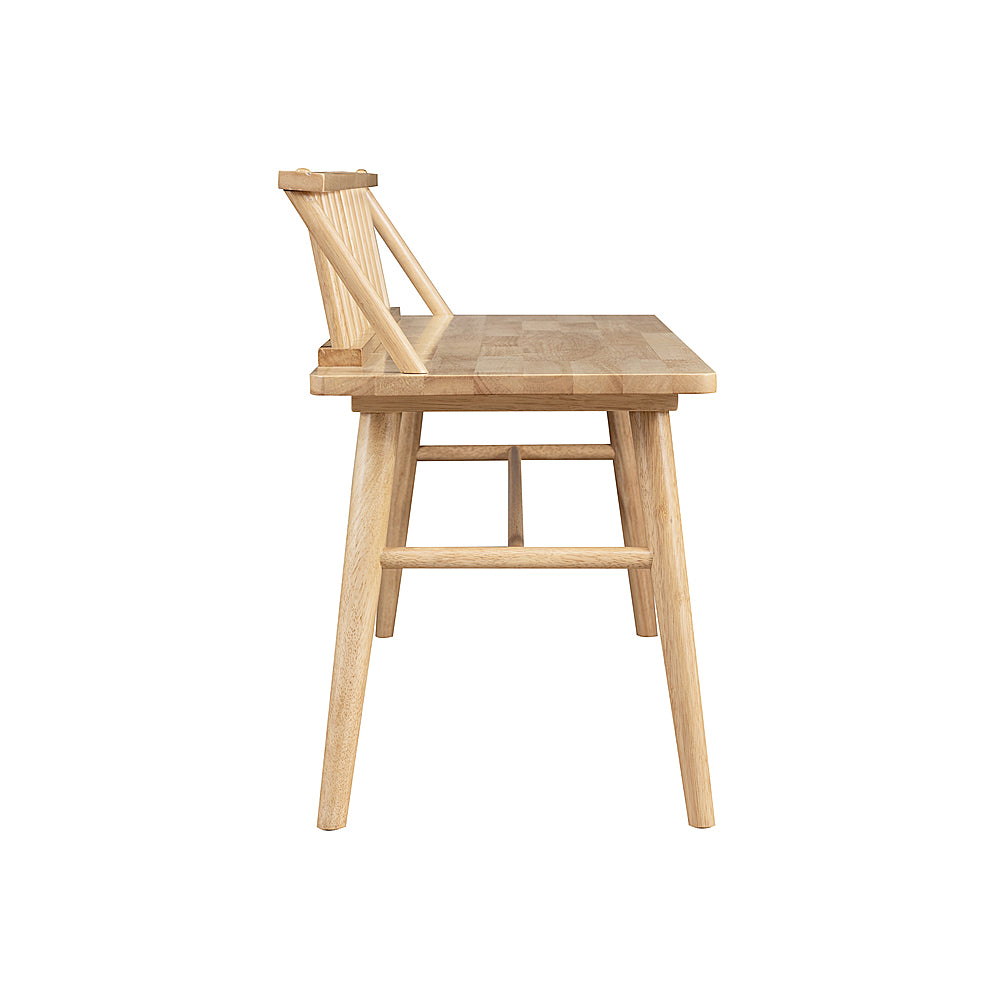 Walker Edison - Contemporary Low-Back Spindle Bench - Natural_7