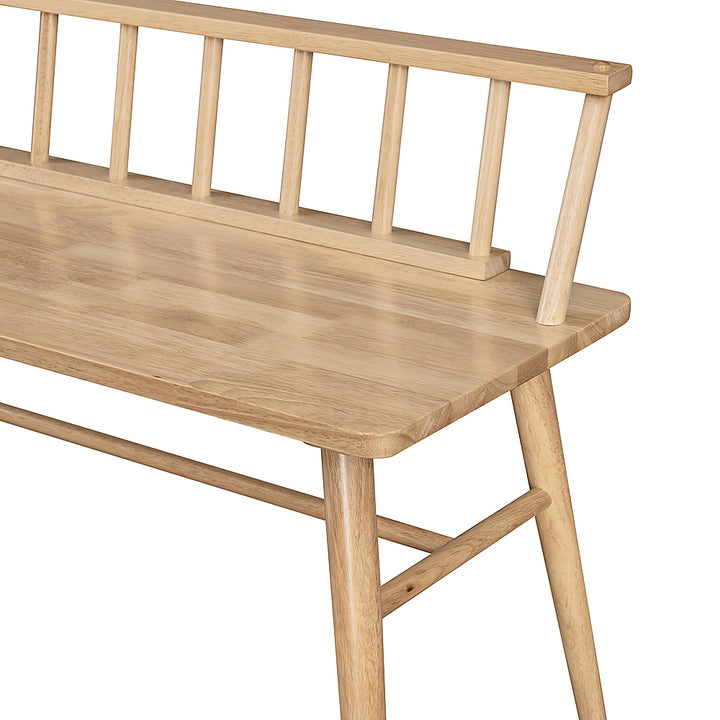 Walker Edison - Contemporary Low-Back Spindle Bench - Natural_6
