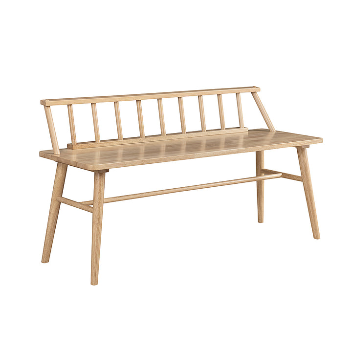 Walker Edison - Contemporary Low-Back Spindle Bench - Natural_2