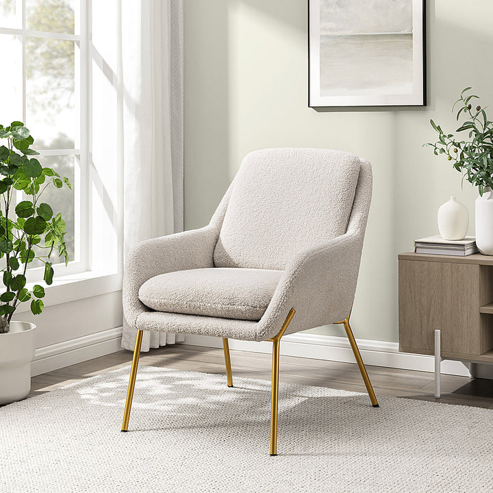 Walker Edison - Glam Accent Chair - Cream_10