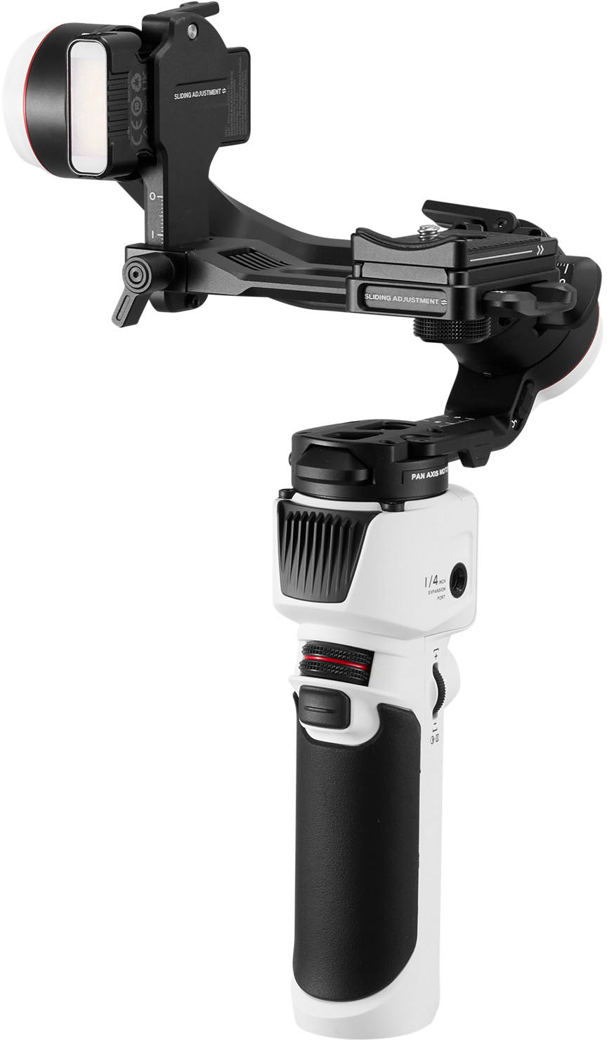 Zhiyun - Crane-M 3S 3-Axis Gimbal Stabilizer Standard for Smartphones, Action or Mirrorless Cameras w/ detachable tri-pod stand - White_0