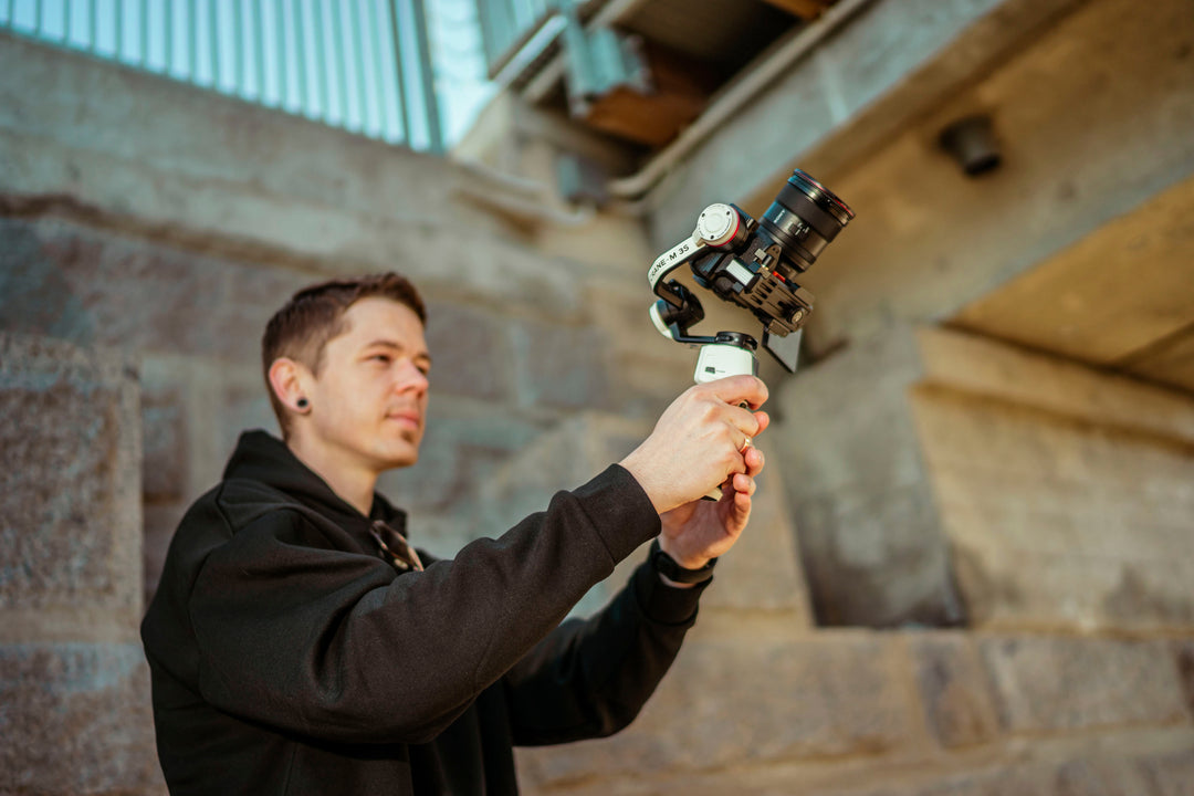 Zhiyun - Crane-M 3S 3-Axis Gimbal Stabilizer Standard for Smartphones, Action or Mirrorless Cameras w/ detachable tri-pod stand - White_5