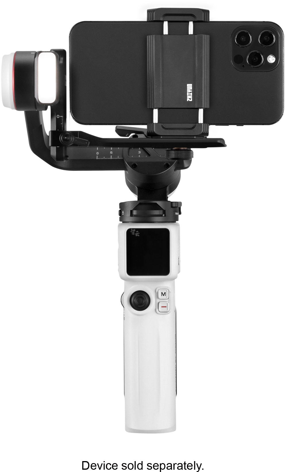 Zhiyun - Crane-M 3S 3-Axis Gimbal Stabilizer Standard for Smartphones, Action or Mirrorless Cameras w/ detachable tri-pod stand - White_1