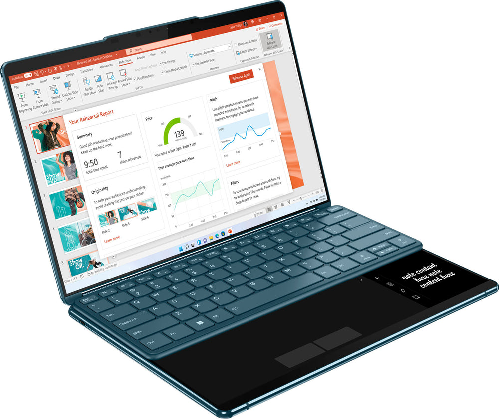 Lenovo - Yoga Book 9i 2-in-1 13.3" 2.8K Dual Screen OLED Touchscreen Laptop - Intel Core i7-1355U with 16GB Memory - 1TB SSD - Tidal Teal_1