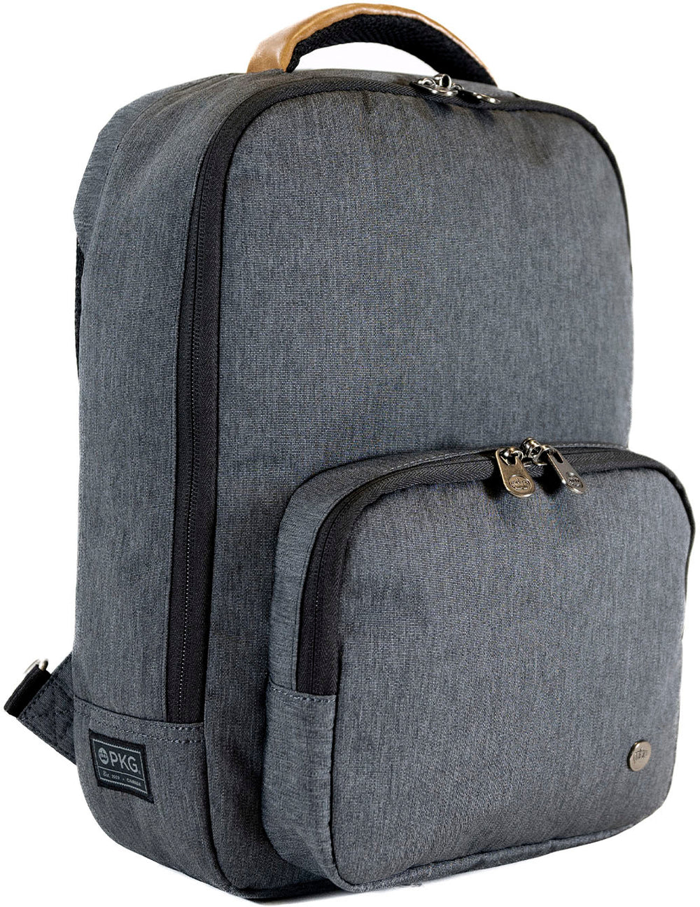 PKG - Robson 12L Recycled Crossbody Bag for 14" Laptop - Dark Grey/Tan_1