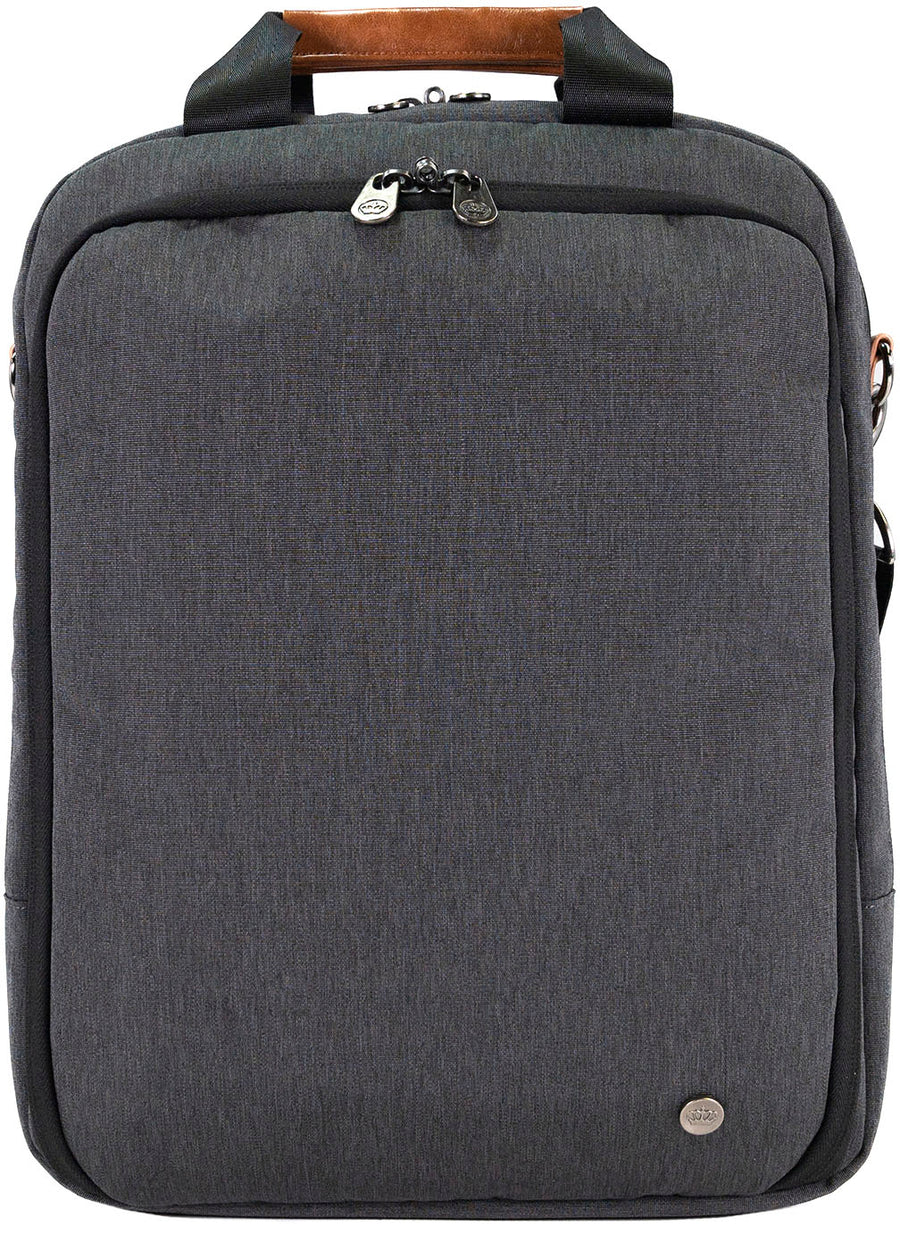 PKG - Riverdale 11L Vertical Messenger Bag for 16" Laptop - Dark Grey/Tan_0