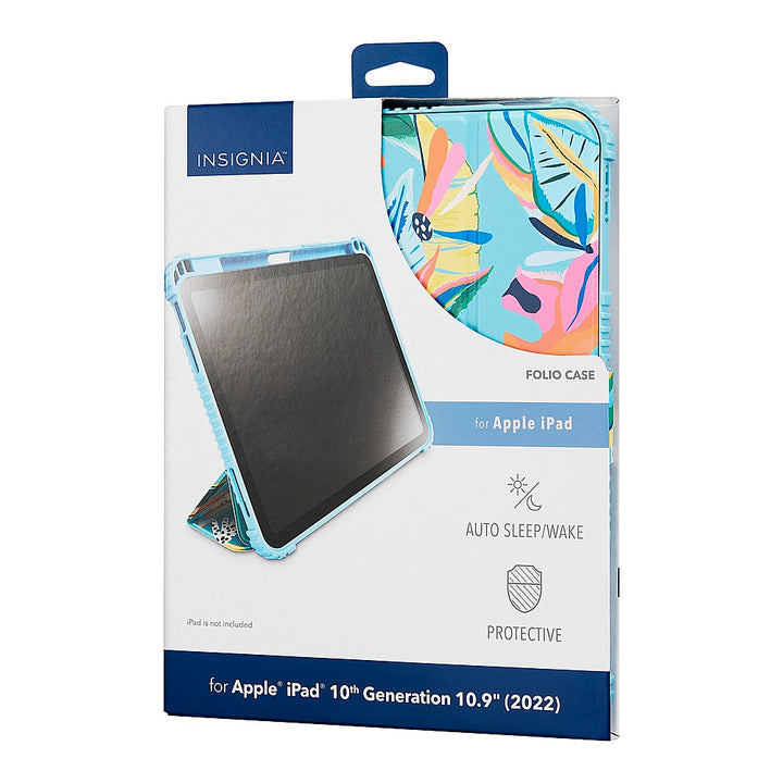 Insignia™ - Folio Case for Apple iPad 10.9" (10th generation) - Tropical Leaves_4