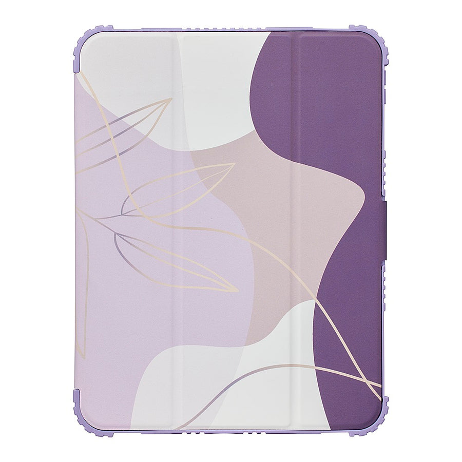 Insignia™ - Folio Case for Apple iPad 10.9" (10th generation) - Purple Abstract_0