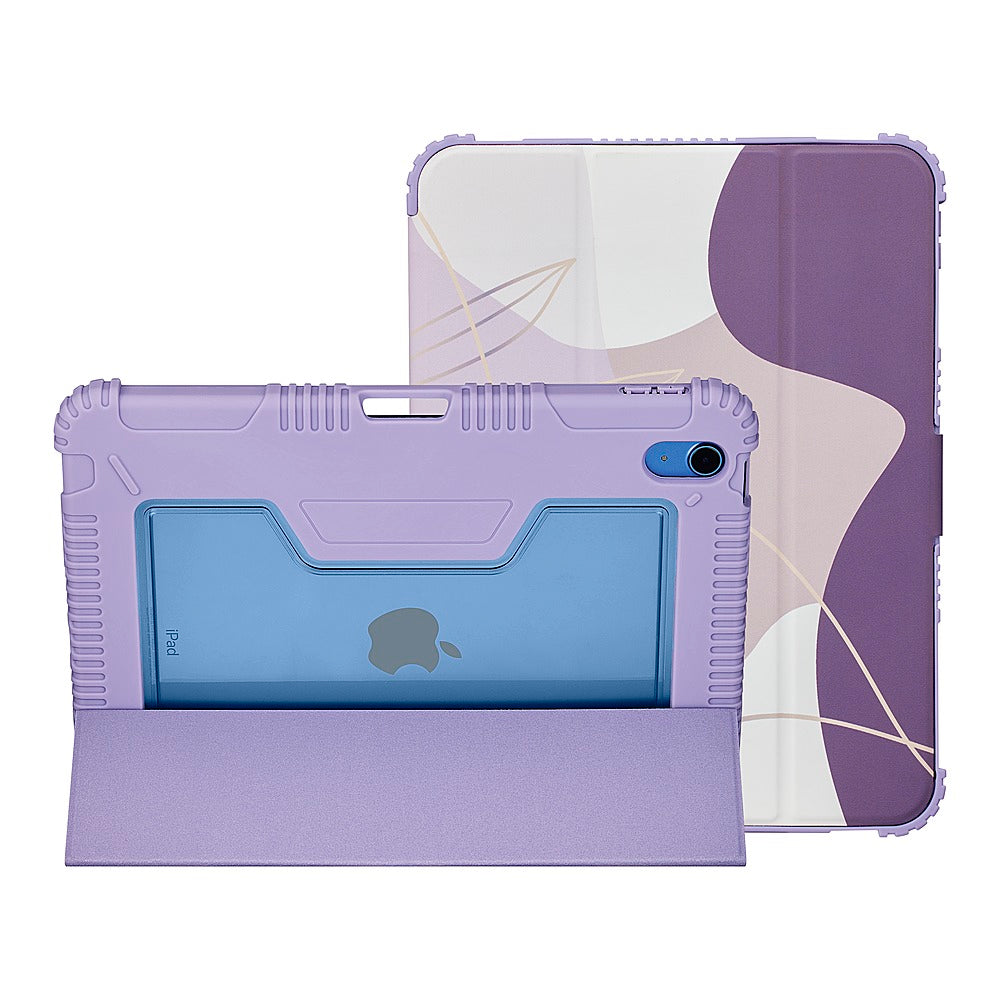 Insignia™ - Folio Case for Apple iPad 10.9" (10th generation) - Purple Abstract_6