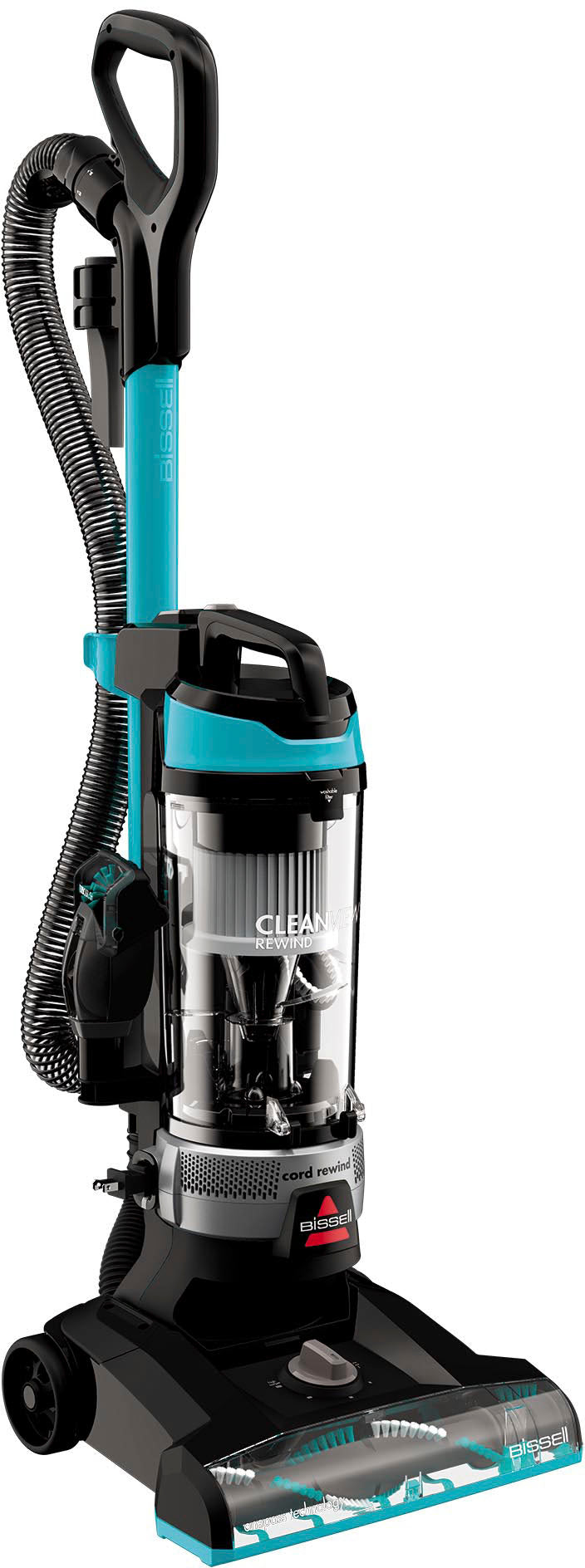 BISSELL - CleanView Rewind Upright Vacuum Cleaner - Black with Electric Blue accents_1