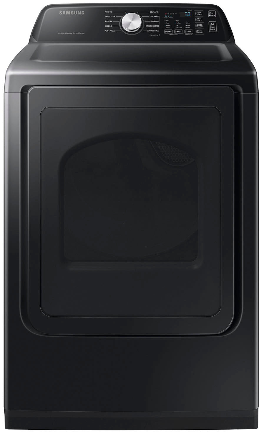 Samsung - 7.4 cu. ft. Smart Electric Dryer with Sensor Dry - Black_0
