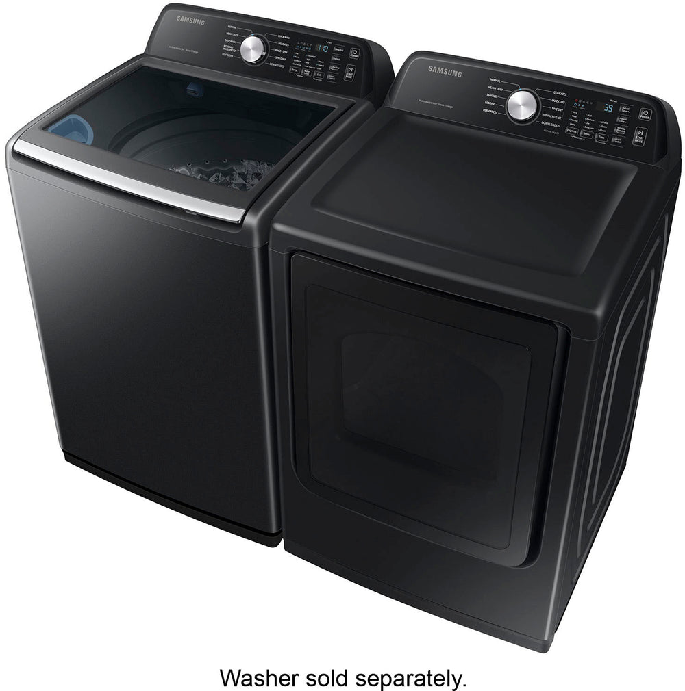 Samsung - 7.4 cu. ft. Smart Electric Dryer with Sensor Dry - Black_1