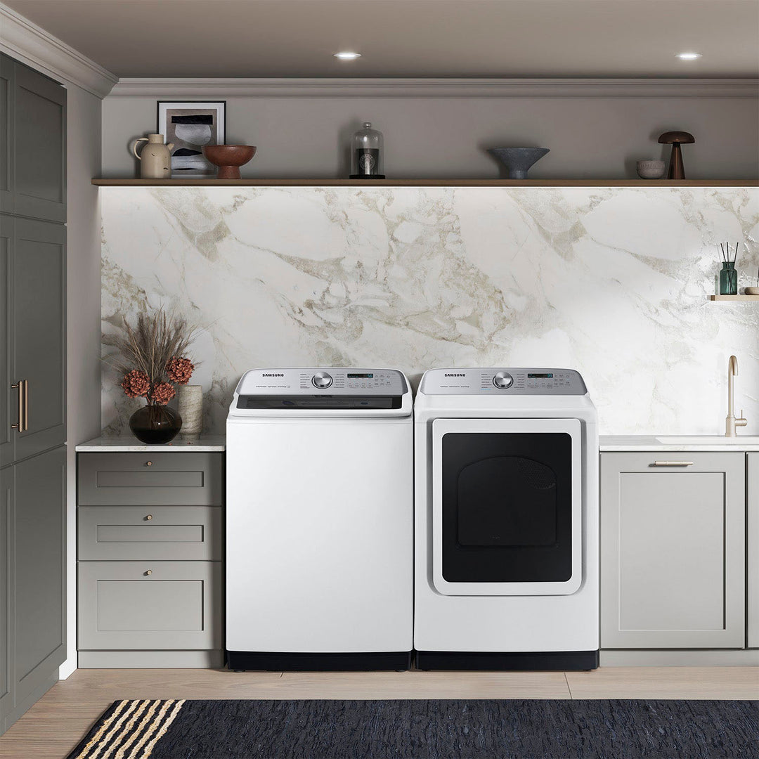Samsung - 5.5 cu. ft. High-Efficiency Smart Top Load Washer with Super Speed Wash - White_12