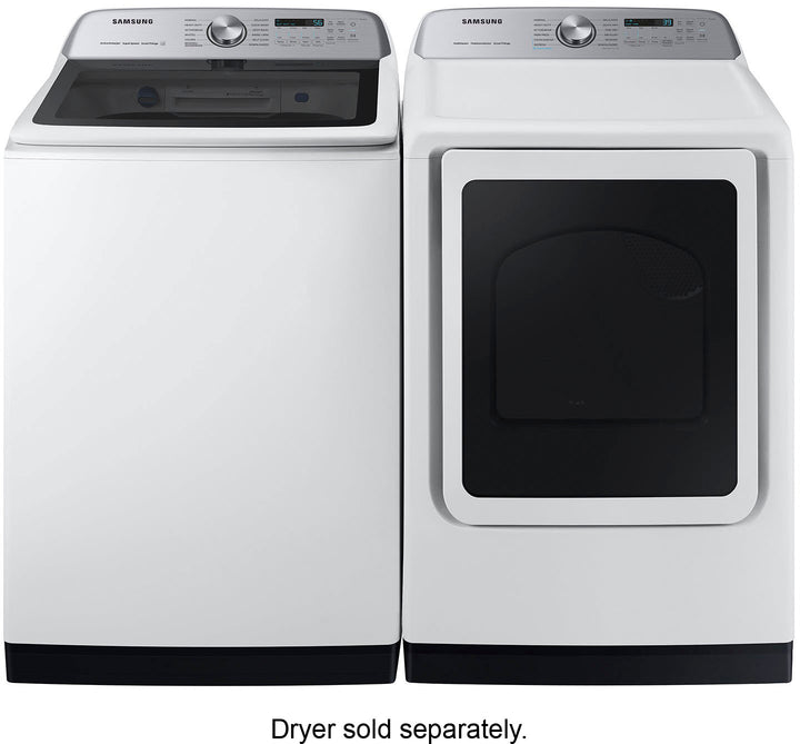Samsung - 5.5 cu. ft. High-Efficiency Smart Top Load Washer with Super Speed Wash - White_2