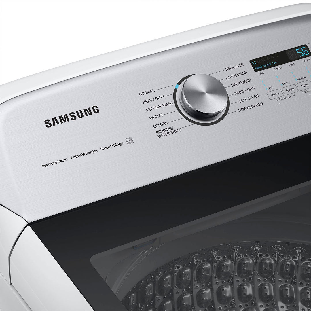 Samsung - 5.4 cu. ft. Smart Top Load Washer with Pet Care Solution and Super Speed Wash - White_3