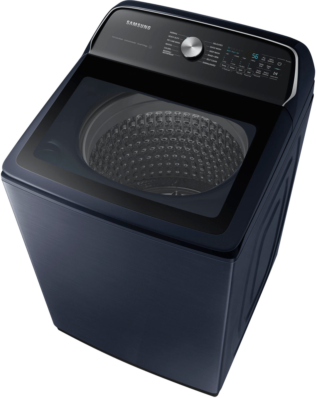 Samsung - 5.4 cu. ft. Smart Top Load Washer with Pet Care Solution and Super Speed Wash - Brushed Navy_6