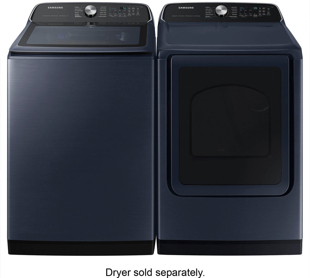 Samsung - 5.4 cu. ft. Smart Top Load Washer with Pet Care Solution and Super Speed Wash - Brushed Navy_2