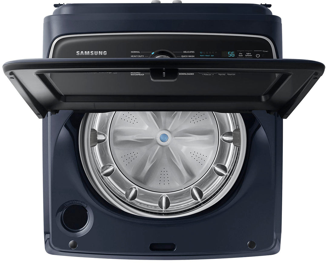 Samsung - 5.4 cu. ft. Smart Top Load Washer with Pet Care Solution and Super Speed Wash - Brushed Navy_3