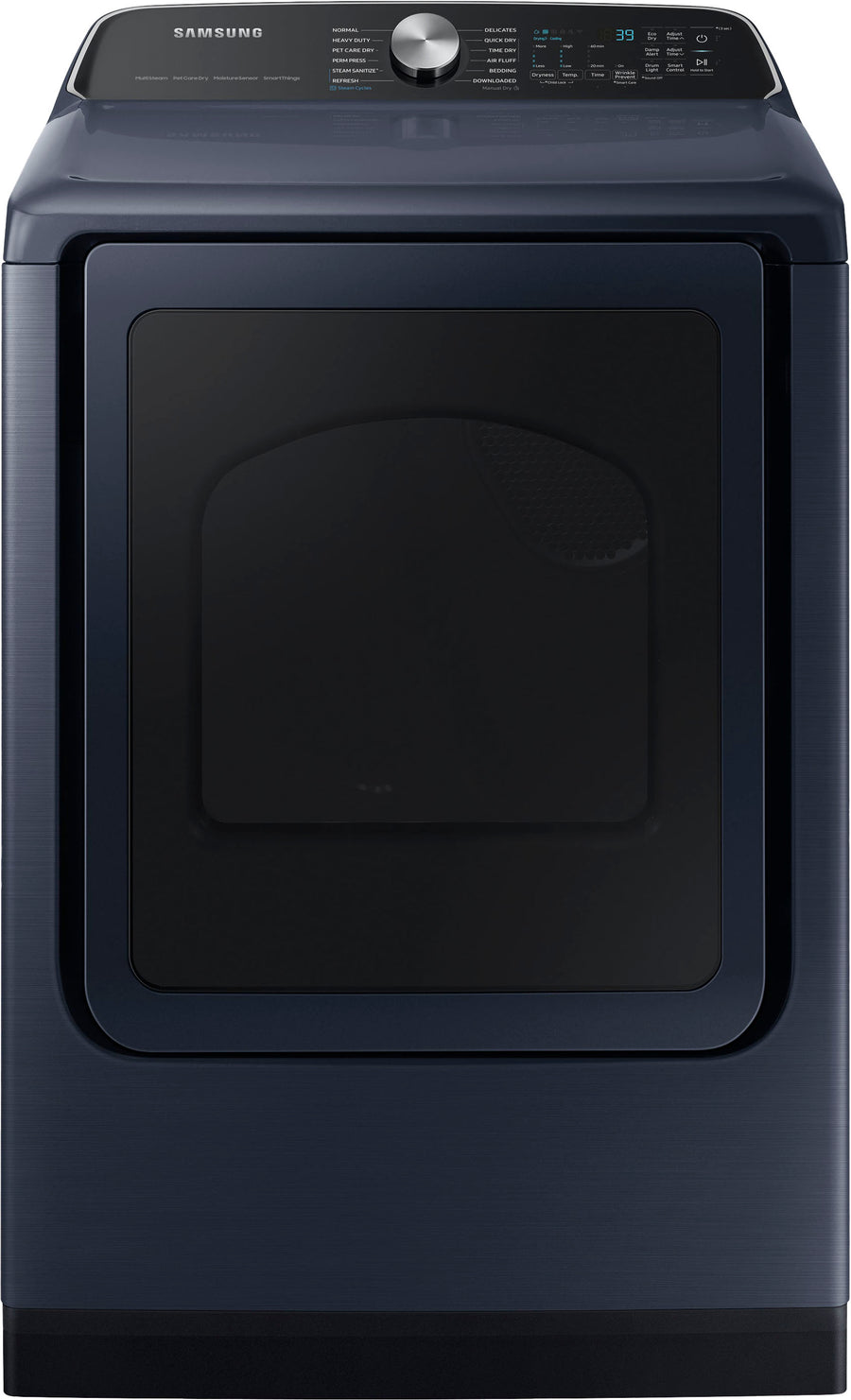 Samsung - 7.4 cu. ft. Smart Gas Dryer with Steam Sanitize+ and Pet Care Dry - Brushed Navy_0