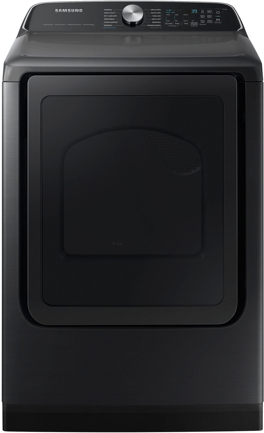 Samsung - 7.4 cu. ft. Smart Electric Dryer with Steam Sanitize+ - Black_0