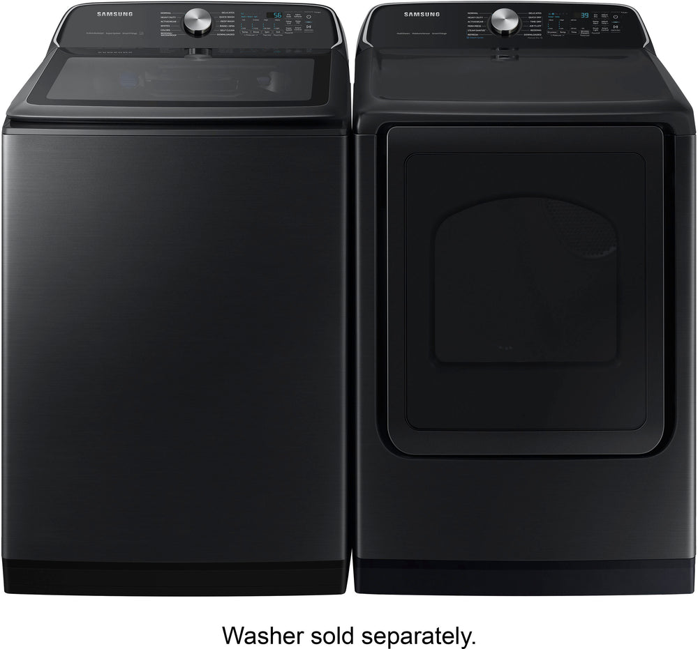 Samsung - 7.4 cu. ft. Smart Electric Dryer with Steam Sanitize+ - Black_1