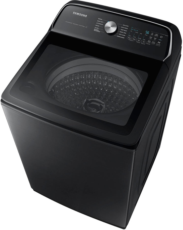 Samsung - 5.4 cu. ft. High-Efficiency Smart Top Load Washer with ActiveWave Agitator and Super Speed Wash - Brushed Black_7