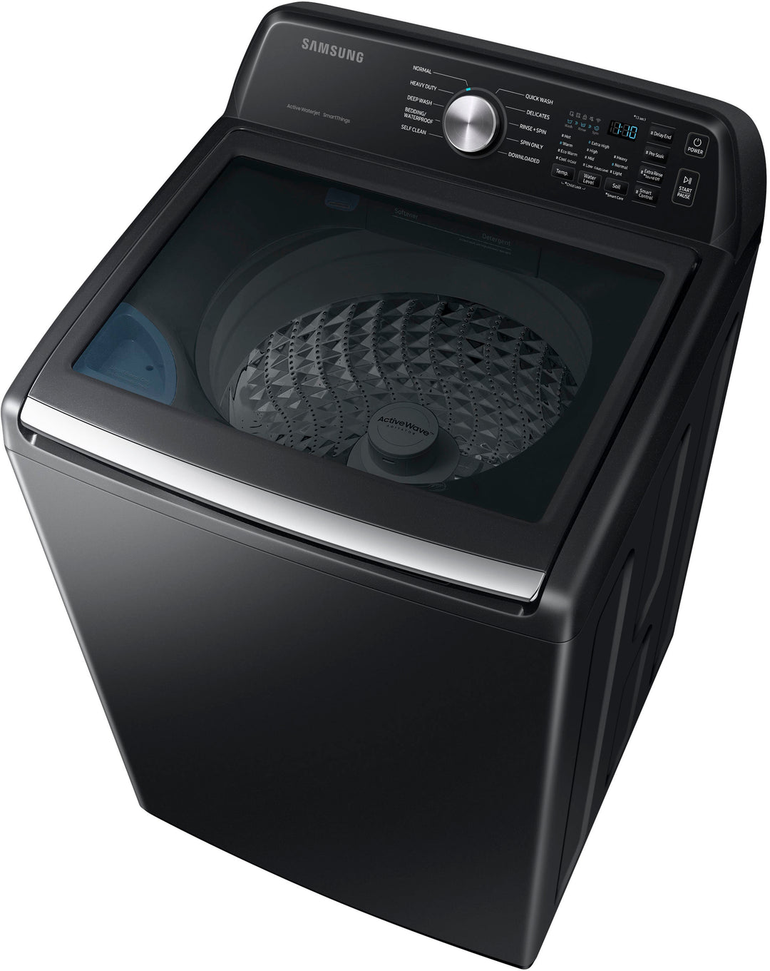 Samsung - 4.6 cu. ft. High-Efficiency Smart Top Load Washer with ActiveWave Agitator and Active WaterJet - Black_7