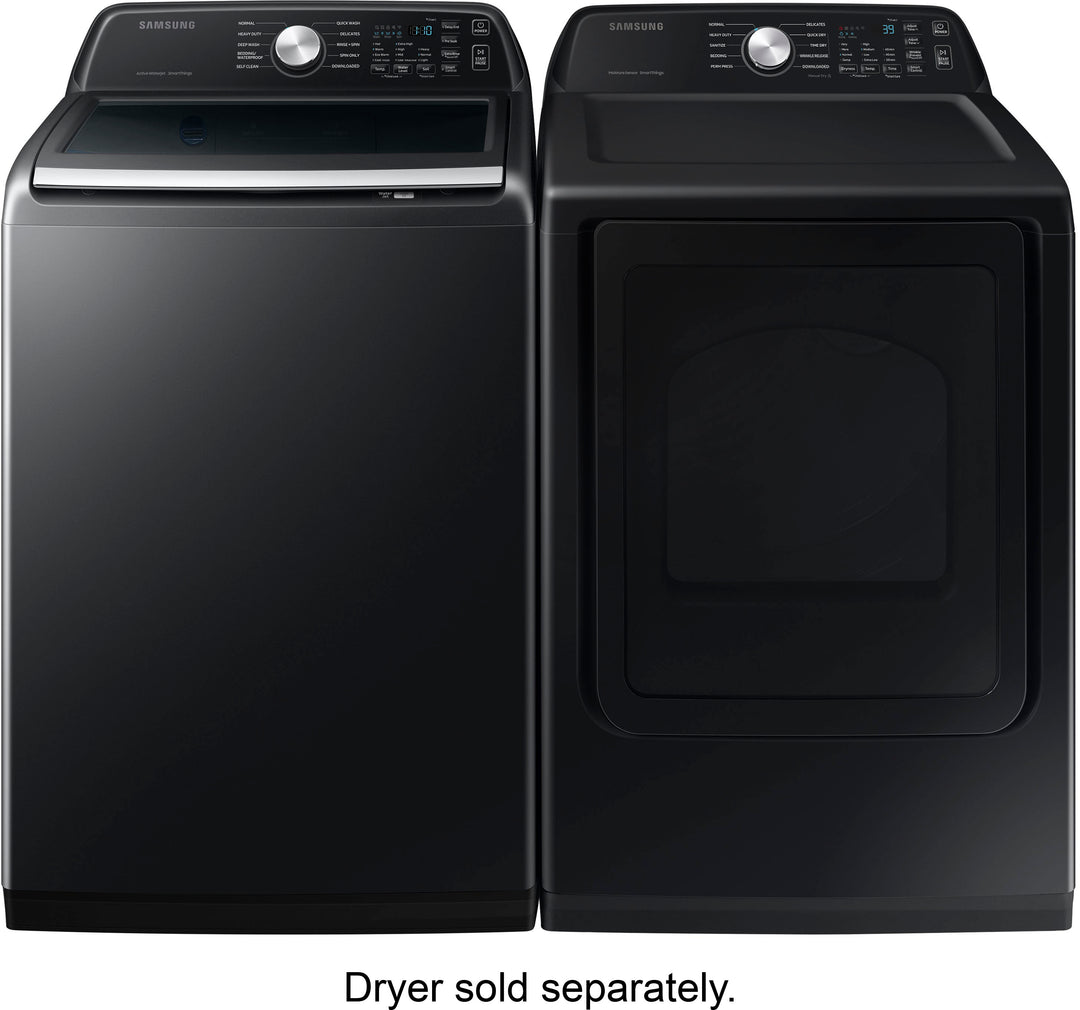 Samsung - 4.6 cu. ft. High-Efficiency Smart Top Load Washer with ActiveWave Agitator and Active WaterJet - Black_3