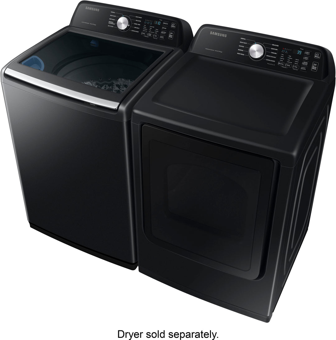 Samsung - 4.6 cu. ft. High-Efficiency Smart Top Load Washer with ActiveWave Agitator and Active WaterJet - Black_1